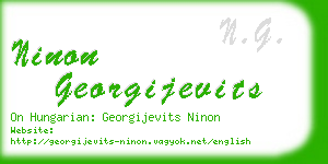 ninon georgijevits business card